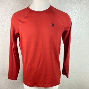 Black Diamond Men's Rust Orange Long Sleeve Performance Tech Quick Dry T-Shirt L
